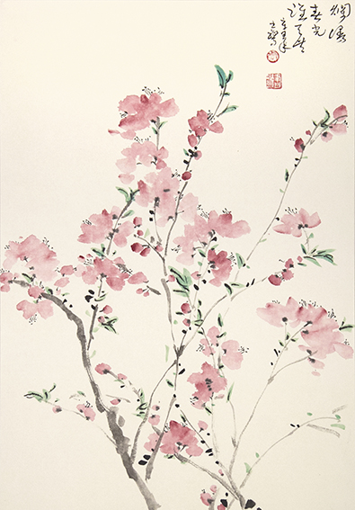 张书鸾作品  小桃红《烂漫春光谁与共》66×45cm